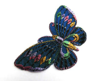 UpperDutch:Sewing Supplies,Applique, 1930s vintage embroidered butterfly applique. Vintage patch, sewing supply. Applique, Crazy quilt.