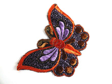 UpperDutch:Sewing Supplies,Butterfly Patch, 1930s vintage embroidered applique. Vintage patch, sewing supply. Applique, Crazy quilt.