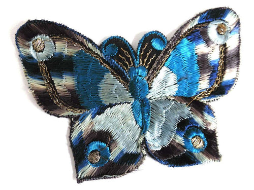 UpperDutch:Sewing Supplies,Butterfly Patch, 1930s vintage embroidered applique. Vintage patch, sewing supply. Applique, Crazy quilt.