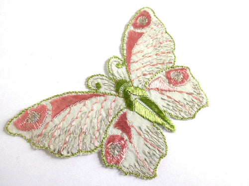 UpperDutch:Sewing Supplies,Butterfly Patch, 1930s vintage embroidered applique. Vintage patch, sewing supply. Applique, Crazy quilt.