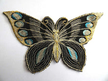 UpperDutch:Sewing Supplies,Butterfly applique, 1930s vintage embroidered applique. Vintage patch, sewing supply. Applique, Crazy quilt.