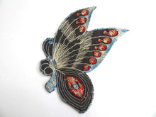 UpperDutch:Sewing Supplies,Patch, Butterfly applique, 1930s vintage embroidered applique. Vintage patch, sewing supply. Applique, Crazy quilt.