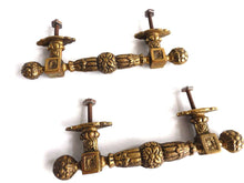 UpperDutch:Hooks and Hardware,Set of 2 Antique Brass Cabinet Pulls, Piano handles, Antique Door Knobs, Copper Door Handles, Hardware, Drawer Handles.