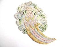 UpperDutch:Sewing Supplies,Bird of paradise, Antique Bird Applique, 1930s  Embroidered Bird applique, application, patch. Vintage patch, sewing supply.