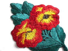 UpperDutch:Sewing Supplies,Applique, Flower applique, 1930s vintage embroidered applique. Vintage floral patch, sewing supply.