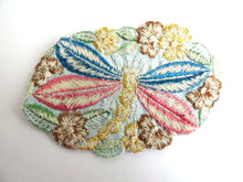 UpperDutch:Sewing Supplies,Dragonfly Applique 1930s vintage embroidered dragonfly applique. Vintage patch, sewing supply. Applique, Crazy quilt.