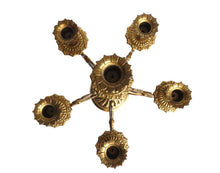 UpperDutch:Candelabras,Candle holder Heavy Solid Brass 6 arm Candelabra.