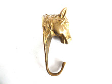 UpperDutch:Hooks and Hardware,1 (ONE) Horse Head Coat Hook, Horse, Solid Brass Horse Head Wall hook, Coat hooks, Hanger, equestrian.