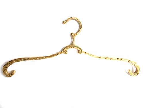 UpperDutch:Bride Hanger,1 (one) Brass Clothes Hanger, Clothes Hangers Antique French Coat hanger  Wedding dress.