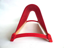 UpperDutch:Record Holder,Vinyl Record Storage, Red Singles Holder, stand for 7", 10" and 12" records, Retro decor, Vinyl Rack,Singles Rack.