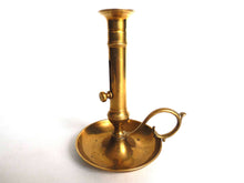 UpperDutch:Candelabras,Candle Holder - Brass Candle Holder - Antique French Candlestick - Adjustable push up Candlestick -  Chamber stick - Lever.