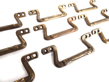 UpperDutch:Hooks and Hardware,1 (ONE) Drawer pull, Antique Brass Art Deco Cabinet Pull, Copper Door Handle, Hardware, Drawer Handle.