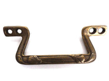 UpperDutch:Hooks and Hardware,1 (ONE) Drawer pull, Antique Brass Art Deco Cabinet Pull, Copper Door Handle, Hardware, Drawer Handle.