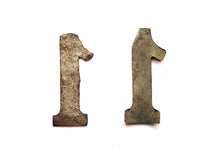 UpperDutch:Numbers,ONE Antique One, Number 1, Authentic Shabby Brass Number one. Room number / Table number