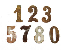 UpperDutch:Numbers,ONE Antique Three, Number 3, Authentic Shabby Brass Number Three. Room number / Table number