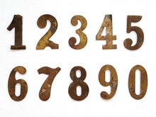 UpperDutch:Numbers,ONE Antique Seven, Number 7, Authentic Shabby Brass Number Seven. Room number / Table number