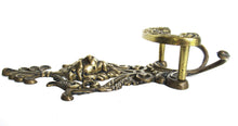 UpperDutch:Hooks and Hardware,Coat Hook, Vintage Antique Old Brass Wall Hook Lion Head Coat Hook, Victorian style.