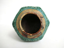 UpperDutch:Ginger Jar,Ginger Jar, Vintage Green Glazed Ginger Jar, Collectible pottery.
