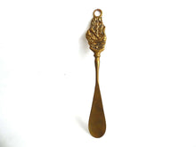 UpperDutch:Home and Decor,Nautical Shoe Horn. Shoe Spoon. Antique brass shoe horn with ship / nautical.