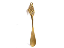 UpperDutch:Home and Decor,Nautical Shoe Horn. Shoe Spoon. Antique brass shoe horn with ship / nautical.