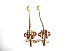 UpperDutch:Hooks and Hardware,Set of 2 French Chipped Coat Hooks Hat hooks, Rusty Chipped Wall hook, Shabby Wall hook, Chipped paint Coat hook, Hanger.