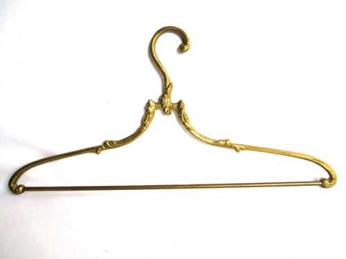 UpperDutch:Bride Hanger,1 (one) Brass Clothes Hanger, Clothes Hangers, Antique French Coat hanger, Wedding dress.