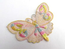 UpperDutch:Sewing Supplies,Butterfly applique, 1930s vintage embroidered applique. Vintage patch, sewing supply. Applique, Crazy quilt.