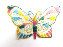 UpperDutch:Sewing Supplies,Butterfly applique, 1930s vintage embroidered applique. Vintage patch, sewing supply. Applique, Crazy quilt.