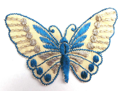 UpperDutch:Sewing Supplies,Butterfly applique, 1930s vintage embroidered applique. Vintage patch, sewing supply. Applique, Crazy quilt.