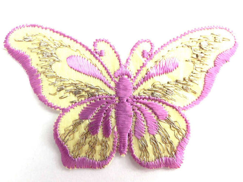UpperDutch:Sewing Supplies,Butterfly applique, 1930s vintage embroidered applique. Vintage patch, sewing supply. Applique, Crazy quilt.