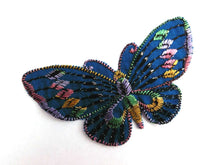UpperDutch:Sewing Supplies,Applique, 1930s vintage embroidered butterfly applique. Vintage patch, sewing supply. Applique, Crazy quilt.