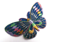 UpperDutch:Sewing Supplies,Applique, 1930s vintage embroidered butterfly applique. Vintage patch, sewing supply. Applique, Crazy quilt.