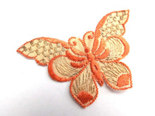 UpperDutch:Sewing Supplies,Butterfly applique, 1930s vintage embroidered applique. Vintage patch, sewing supply. Blue Applique, Crazy quilt.