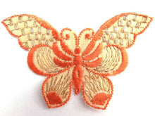UpperDutch:Sewing Supplies,Butterfly applique, 1930s vintage embroidered applique. Vintage patch, sewing supply. Blue Applique, Crazy quilt.