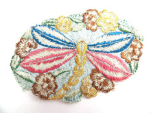UpperDutch:Sewing Supplies,Dragonfly Applique, 1930s vintage embroidered dragonfly applique. Vintage patch, sewing supply. Applique, Crazy quilt.