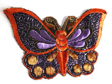 UpperDutch:Sewing Supplies,Butterfly Patch, 1930s vintage embroidered applique. Vintage patch, sewing supply. Applique, Crazy quilt.