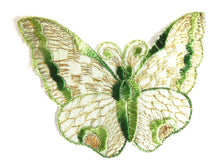 UpperDutch:Sewing Supplies,Butterfly 1930s vintage embroidered applique. Vintage patch, sewing supply. Applique, Crazy quilt.