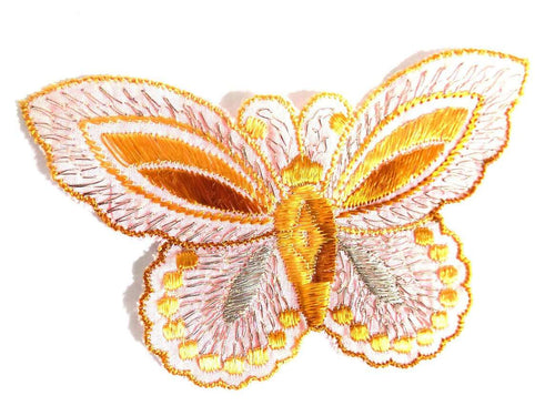 UpperDutch:Sewing Supplies,Applique 1930s vintage embroidered butterfly applique. Vintage patch, sewing supply. Applique, Crazy quilt.