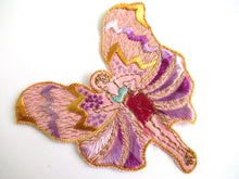 UpperDutch:Sewing Supplies,Fairy Applique, butterfly applique, 1930s vintage embroidered applique. Vintage patch, sewing supply.