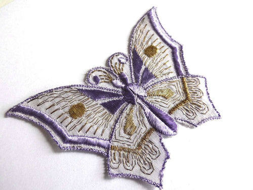 UpperDutch:Sewing Supplies,Butterfly Applique, 1930s vintage embroidered applique. Vintage patch, sewing supply. Applique, Crazy quilt.
