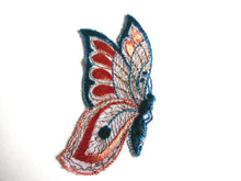 UpperDutch:Sewing Supplies,Butterfly Applique, 1930s vintage embroidered applique. Vintage patch, sewing supply. Applique, Crazy quilt.