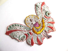 UpperDutch:Sewing Supplies,Applique, fairy, butterfly applique, 1930s vintage embroidered applique. Vintage patch, sewing supply.