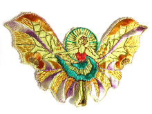 UpperDutch:Sewing Supplies,Applique fairy, butterfly applique, 1930s vintage embroidered applique. Vintage patch, sewing supply.