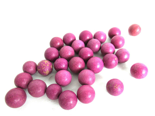UpperDutch:Marbles,Clay Marbles, Set of 30 Pink Antique Clay Marbles, Antique marbles.
