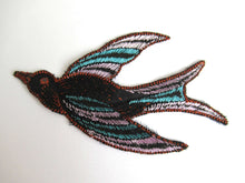 UpperDutch:Sewing Supplies,Antique Bird Applique, 1930s Vintage Embroidered Bird  applique, application, patch. Vintage patch, sewing supply.