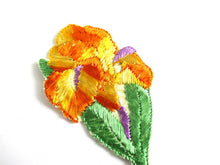 UpperDutch:Sewing Supplies,Flower applique, 1930s vintage embroidered applique. Vintage floral patch, sewing supply.