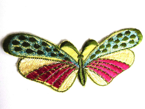 UpperDutch:Sewing Supplies,Butterfly applique 1930s vintage embroidered applique. Vintage patch, sewing supply Antique Applique, Crazy quilt.