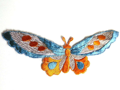 UpperDutch:Sewing Supplies,Butterfly applique 1930s vintage embroidered applique. Vintage patch, sewing supply Antique Applique, Crazy quilt.