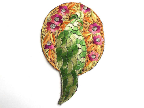 UpperDutch:Sewing Supplies,Bird Applique  1930s Vintage Embroidered Bird  applique, patch. Vintage patch, sewing supply.