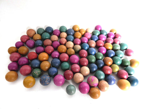 UpperDutch:Marbles,Marbles, Set of 100 Antique Clay Marbles, Antique marbles.